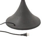 Textures and deep hues unite for this floor lamp's beautiful glow. The scalloped shade features a dark canvas exterior covering an antiqued brass interior, and wrought iron pull chains adjust each lightbulb in Baroque-era form Amethyst Home provides interior design, new home construction design consulting, vintage area rugs, and lighting in the Park City metro area.