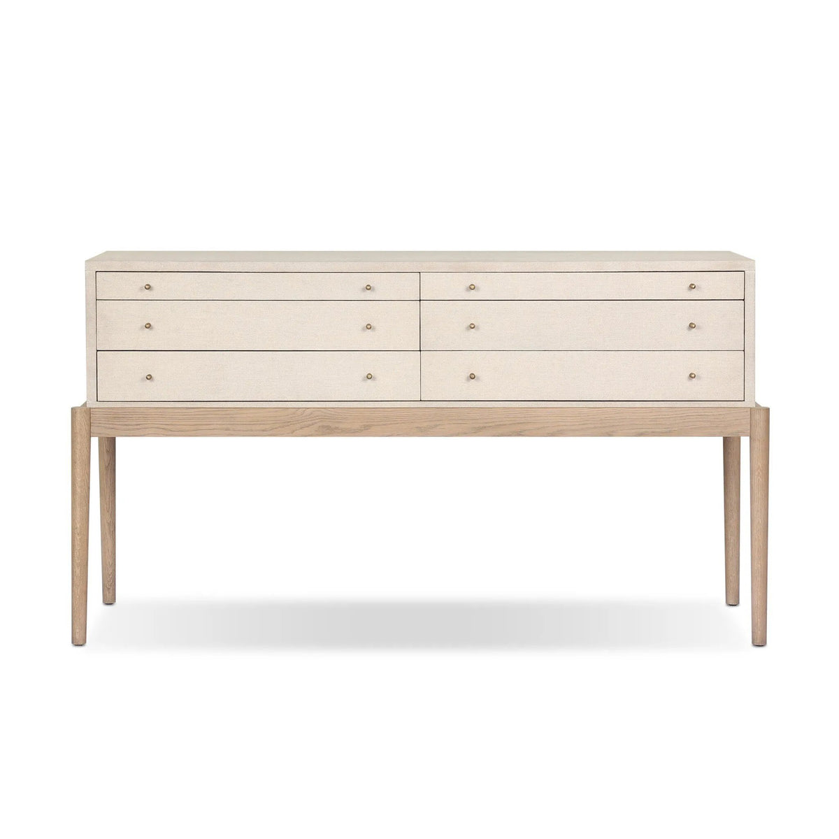 Ford Console Table - Beige Painted Linen | shipping 12/25/2025