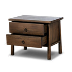 Featuring Freddie Brown Nightstand by Four Hands at Amethyst Home. Inspired by French antique design, this dresser stands on round tapered legs with a prominent overhang top. Made of mango wood with cast iron key ring pulls, two drawers make it a versatile choice as a dresser or nightstand.
Overall Dimensions: 22.0" L x 32.0 " W x 26.0" H
Collection: MayaC. Amethyst Home provides interior design, new home construction design consulting, vintage area rugs, and lighting in the Scottsdale metro area.