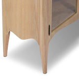 Traditional design defines this light-finished oak cabinet. Simple, clean side panels highlight a softly curved bottom frame. Steel handles in a copper patina finish add a unique touch.As fans of wabi sabi design at Amethyst, we love the nature inspired Gates Cabinet - Light Natural Oak Veneer. Amethyst Home provides interior design, new home construction design consulting, vintage area rugs, and lighting in the Omaha metro area.