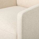 Streamlined proportions meet a reimagined traditional silhouette. Inset with a smooth swivel base, the chair features refined, sleek dimensions and a tiered, upholstered seat deck for a tailored look.As enthusiasts of organic modern design at Amethyst, we love the warm modern inspired Gianna Swivel Chair - Antwerp Natural. Amethyst Home provides interior design, new home construction design consulting, vintage area rugs, and lighting in the Dallas metro area.
