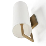 Featuring Gordon Aged Brass Iron Sconces Sconce by Four Hands at Amethyst Home. Featuring a single, elongated linen shade, this sconce gracefully diffuses light and is mounted on a streamlined aged brass frame for a sleek, contemporary look.
Overall Dimensions: 7.75" L x 6.0" W x 21.0" H
Collection: CamdenColors: Aged Brass Iron, Black CordMaterials: Iron, The. Amethyst Home provides interior design, new home construction design consulting, vintage area rugs, and lighting in the Dallas metro area.