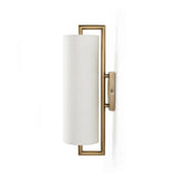 Featuring Gordon Aged Brass Iron Sconces Sconce by Four Hands at Amethyst Home. Featuring a single, elongated linen shade, this sconce gracefully diffuses light and is mounted on a streamlined aged brass frame for a sleek, contemporary look.
Overall Dimensions: 7.75" L x 6.0" W x 21.0" H
Collection: CamdenColors: Aged Brass Iron, Black CordMaterials: Ir. Amethyst Home provides interior design, new home construction design consulting, vintage area rugs, and lighting in the Newport Beach metro area.