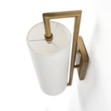 Featuring Gordon Aged Brass Iron Sconces Sconce by Four Hands at Amethyst Home. Featuring a single, elongated linen shade, this sconce gracefully diffuses light and is mounted on a streamlined aged brass frame for a sleek, contemporary look.
Overall Dimensions: 7.75" L x 6.0" W x 21.0" H
Collection: CamdenColors: Aged Brass Iron, Black CordMaterials: Iron, Ther. Amethyst Home provides interior design, new home construction design consulting, vintage area rugs, and lighting in the Omaha metro area.