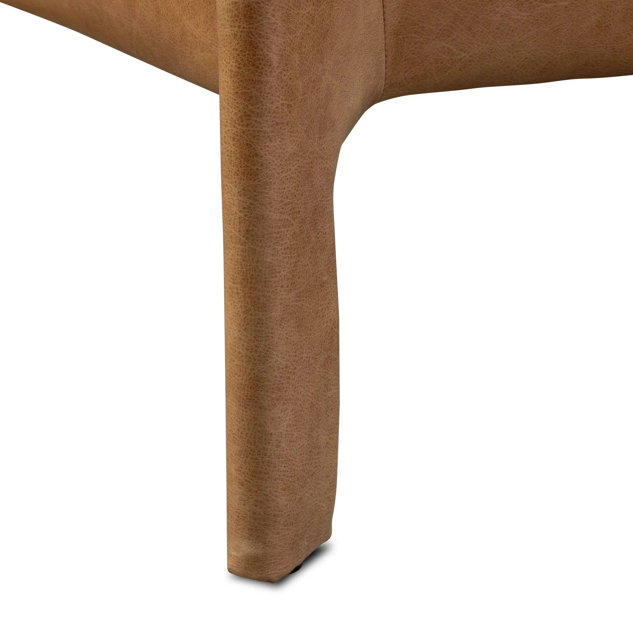 A bold chair design inspired by Italian modernism. Made from rich top-grain leather, with a wide format that contrasts slimmer chamfered legs leaving airiness underneath. The result: A beautiful balance of scale.As enthusiasts of wabi sabi style at Amethyst, we love the optimistic inspired Graford Chair - Chaps Saddle. Amethyst Home provides interior design, new home construction design consulting, vintage area rugs, and lighting in the Calabasas metro area.
