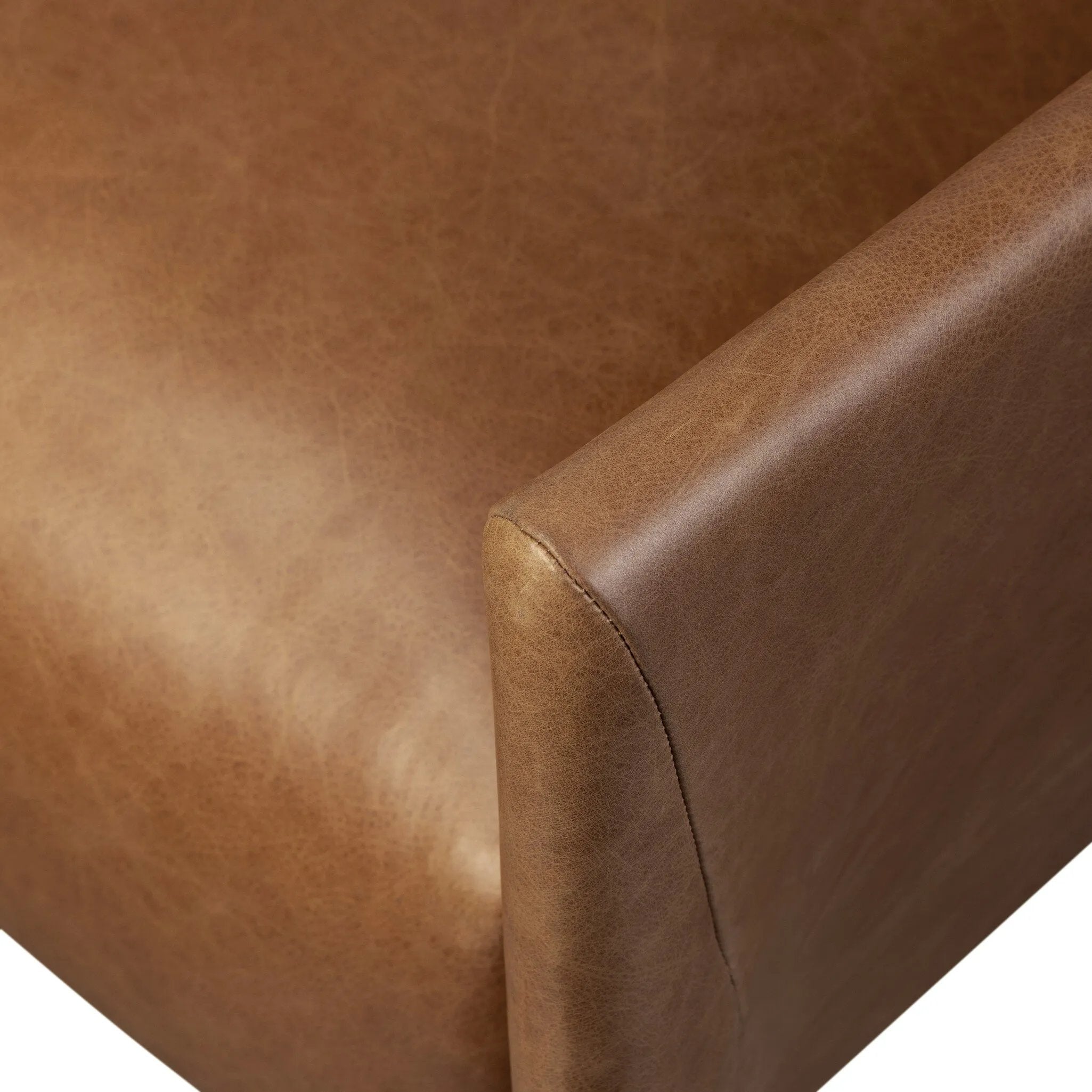 A bold chair design inspired by Italian modernism. Made from rich top-grain leather, with a wide format that contrasts slimmer chamfered legs leaving airiness underneath. The result: A beautiful balance of scale.As enthusiasts of wabi sabi style at Amethyst, we love the optimistic inspired Graford Chair - Chaps Saddle. Amethyst Home provides interior design, new home construction design consulting, vintage area rugs, and lighting in the Kansas City metro area.