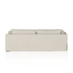 Featuring Habitat Bennett Moon Sofa by Four Hands at Amethyst Home. A slipcovered sofa made for modern living. Shelter arms and big, pillow-inspired cushions are covered in a durable comfortable fabric prime for lounging. Performance fabrics are specially created to withstand spills, stains, high traffic and wear, ensuring long-term comfort and unmatched dur. Amethyst Home provides interior design, new home construction design consulting, vintage area rugs, and lighting in the Portland metro area.