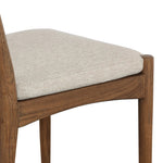 A curved back wrapped and textural woven paper cord take this everyday dining chair to new heights. FSC®-certified teak frames a tightly woven seat for a clean, monochromatic look. Cover or store inside during inclement weather and when not in use. Amethyst Home provides interior design, new home construction design consulting, vintage area rugs, and lighting in the Park City metro area.