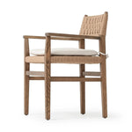 Featuring Hamlin Dover Crescent Dining Armchair With Cushion by Four Hands at Amethyst Home. The Hamlin Dover Crescent Dining Armchair is designed for ultimate comfort and style. With its cushioned seat and stylish arm rests, this chair provides the perfect seating option for any dining table. Add a touch of elegance to your dining experience with this contemp. Amethyst Home provides interior design, new home construction design consulting, vintage area rugs, and lighting in the Boston metro area.