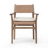 Featuring Hamlin Dover Crescent Dining Armchair With Cushion by Four Hands at Amethyst Home. The Hamlin Dover Crescent Dining Armchair is designed for ultimate comfort and style. With its cushioned seat and stylish arm rests, this chair provides the perfect seating option for any dining table. Add a touch of elegance to your dining experience with this contempo. Amethyst Home provides interior design, new home construction design consulting, vintage area rugs, and lighting in the Miami metro area.