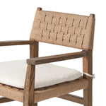 Featuring Hamlin Dover Crescent Dining Armchair With Cushion by Four Hands at Amethyst Home. The Hamlin Dover Crescent Dining Armchair is designed for ultimate comfort and style. With its cushioned seat and stylish arm rests, this chair provides the perfect seating option for any dining table. Add a touch of elegance to your dining experience with this con. Amethyst Home provides interior design, new home construction design consulting, vintage area rugs, and lighting in the Washington metro area.