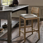 Featuring Hamlin Dover Crescent Counter Stool With Cushion by Four Hands at Amethyst Home. Expertly crafted, the Hamlin Dover Crescent Counter Stool provides comfortable seating with its cushioned design. Perfect for a home bar or kitchen island, this stool offers both style and function. Its sturdy construction ensures long-lasting durability, making it a . Amethyst Home provides interior design, new home construction design consulting, vintage area rugs, and lighting in the Nashville metro area.