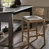 Featuring Hamlin Dover Crescent Counter Stool With Cushion by Four Hands at Amethyst Home. Expertly crafted, the Hamlin Dover Crescent Counter Stool provides comfortable seating with its cushioned design. Perfect for a home bar or kitchen island, this stool offers both style and function. Its sturdy construction ensures long-lasting durability, making it a . Amethyst Home provides interior design, new home construction design consulting, vintage area rugs, and lighting in the Nashville metro area.