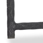 Featuring Hammered Charcoal Marble Iron End Table by Four Hands at Amethyst Home. An open, hand-hammered base of black iron supports a squared top of charcoal marble, for a beautifully streamlined look with rustic vibes.Overall Dimensions: 24.00"w x 24.00"d x 22.25"hWeight : 89.90 lbsMaterials: Solid Marble, Iron, Engineered Hardwood. Amethyst Home provides interior design, new home construction design consulting, vintage area rugs, and lighting in the Calabasas metro area.