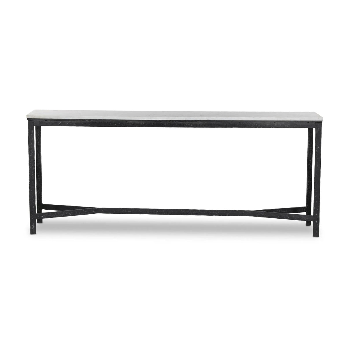 Hammered White Marble Iron Console Table | shipping 10/06/2025