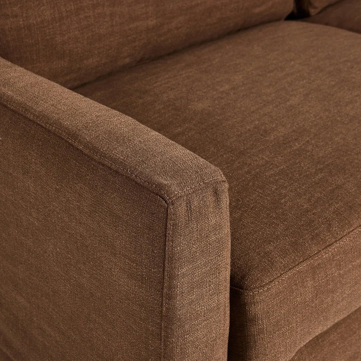 Featuring Hampton Antwerp Cafe 2-Piece Right Chaise Slipcover Sectional by Four Hands at Amethyst Home. Proudly built by American makers using US-sourced materials and mechanisms. This slipcovered sectional features clean track arms for a classic, traditional look, PFAS-free performance fabric, and feather filling for a plush sit. Slipcovered styles are fully r. Amethyst Home provides interior design, new home construction design consulting, vintage area rugs, and lighting in the Miami metro area.