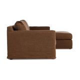 Featuring Hampton Antwerp Cafe 2-Piece Right Chaise Slipcover Sectional by Four Hands at Amethyst Home. Proudly built by American makers using US-sourced materials and mechanisms. This slipcovered sectional features clean track arms for a classic, traditional look, PFAS-free performance fabric, and feather filling for a plush sit. Slipcovered styles ar. Amethyst Home provides interior design, new home construction design consulting, vintage area rugs, and lighting in the Salt Lake City metro area.