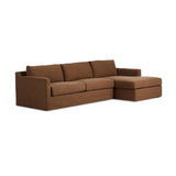 Featuring Hampton Antwerp Cafe 2-Piece Right Chaise Slipcover Sectional by Four Hands at Amethyst Home. Proudly built by American makers using US-sourced materials and mechanisms. This slipcovered sectional features clean track arms for a classic, traditional look, PFAS-free performance fabric, and feather filling for a plush sit. Slipcovered styles are fully r. Amethyst Home provides interior design, new home construction design consulting, vintage area rugs, and lighting in the Tampa metro area.