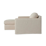Featuring Hampton Evere Creme 2-Piece Left Chaise Slipcover Sectional by Four Hands at Amethyst Home. Proudly built by American makers using US-sourced materials and mechanisms. This slipcovered sectional features clean track arms for a classic, traditional look, PFAS-free performance fabric, and feather filling for a plush sit. Slipcovered styles are fully. Amethyst Home provides interior design, new home construction design consulting, vintage area rugs, and lighting in the Nashville metro area.