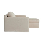 Featuring Hampton Evere Creme 2-Piece Right Chaise Slipcover Sectional by Four Hands at Amethyst Home. Proudly built by American makers using US-sourced materials and mechanisms. This slipcovered sectional features clean track arms for a classic, traditional look, PFAS-free performance fabric, and feather filling for a plush sit. Slipcovered styles are full. Amethyst Home provides interior design, new home construction design consulting, vintage area rugs, and lighting in the Nashville metro area.