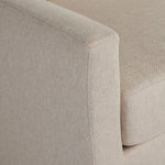 Featuring Hampton Evere Creme 2-Piece Right Chaise Slipcover Sectional by Four Hands at Amethyst Home. Proudly built by American makers using US-sourced materials and mechanisms. This slipcovered sectional features clean track arms for a classic, traditional look, PFAS-free performance fabric, and feather filling for a plush sit. Slipcovered styles are full. Amethyst Home provides interior design, new home construction design consulting, vintage area rugs, and lighting in the San Diego metro area.