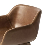 Featuring Hannah Sonoma Chestnut  Swivel Bar + Counter Stool by Four Hands at Amethyst Home. A midcentury-inspired counter stool gets refreshed with a modern memory swivel and chestnut top-grain leather. Slim, tapered oak legs balance a curved seat.BarOverall Dimensions: 21.75"w x 20.50"d x 40.75"hWeight: 23.81 lbsCounterOverall Dimensions: 21.75"w x 20.50". Amethyst Home provides interior design, new home construction design consulting, vintage area rugs, and lighting in the Nashville metro area.