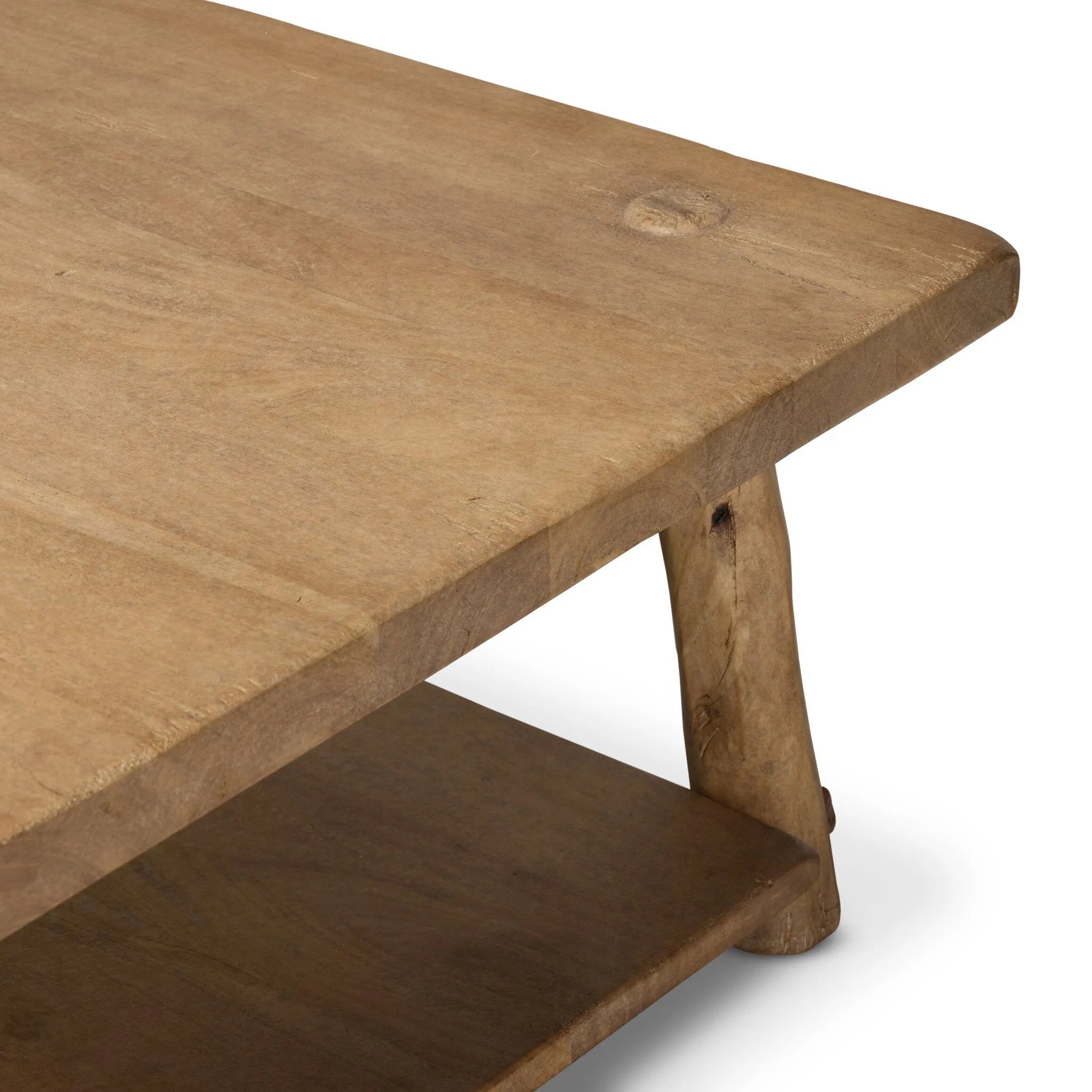 Bring an antiqued look to your living space with an Old World-inspired coffee table crafted from light, mixed reclaimed woods. Splayed legs and pull-through joinery details play up the table's warm, traditional look.As enthusiasts of natural style at Amethyst, we love the nature inspired Hasia Coffee Table - Light Mixed Reclaimed. Amethyst Home provides interior design, new home construction design consulting, vintage area rugs, and lighting in the Des Moines metro area.