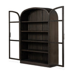 With rounded sides inspired by Eighties design, almond-finished oak brings depth into any room in your home. Spacious shelves create endless storage and display options for favorite books and keepsakes, all visible through clear tempered glass Amethyst Home provides interior design, new home construction design consulting, vintage area rugs, and lighting in the Des Moines metro area.