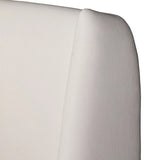 Angled wings anchor the sides of this reimagined shelter bed, grounding an upholstered bed frame. Off-white Crypton® performance fabric covers all-around cushioning. Crypton® performance fabric is specially engineered for protection against stains, moisture and odor Amethyst Home provides interior design, new home construction design consulting, vintage area rugs, and lighting in the Washington metro area.