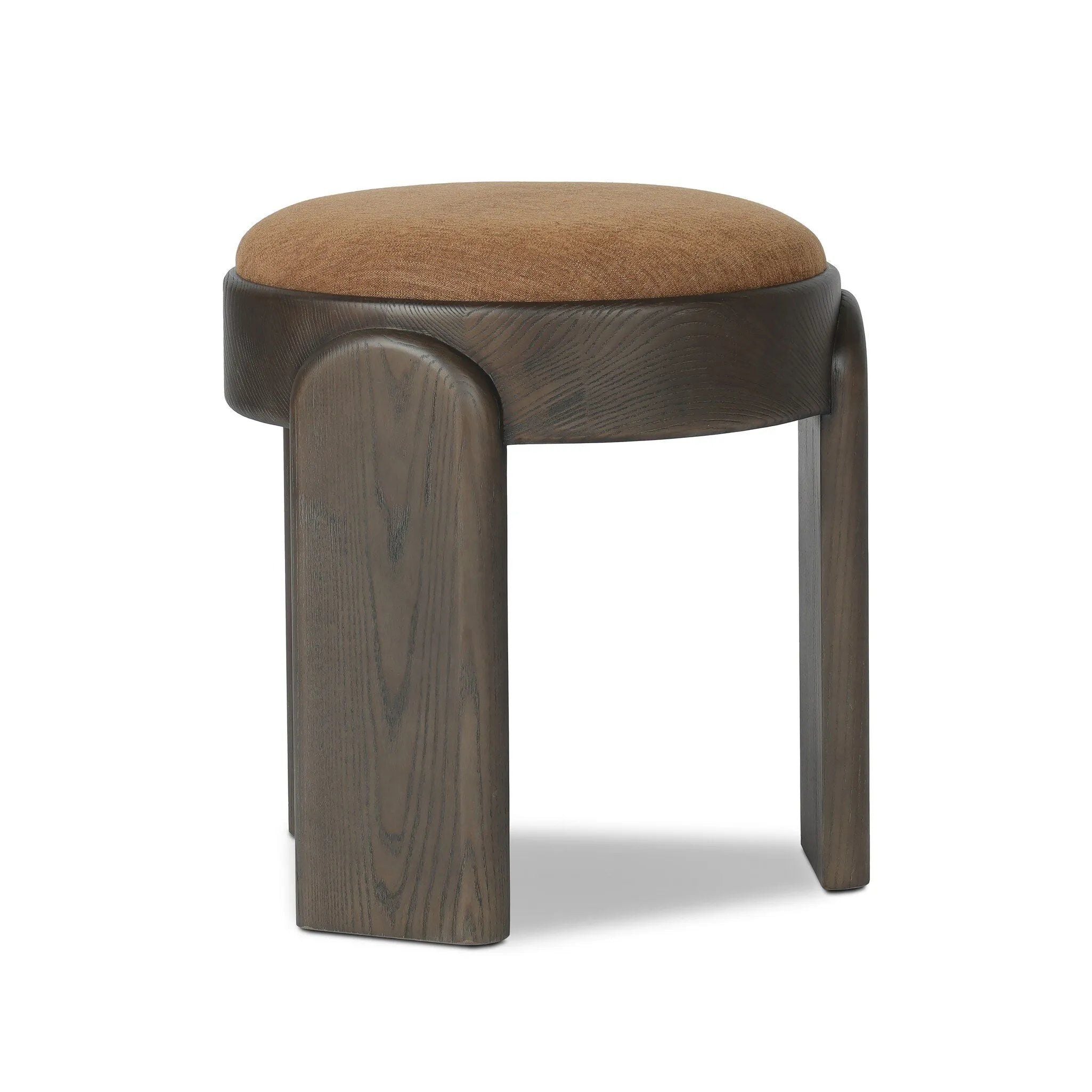 Make a subtle midcentury statement in any space. This unique three-leg accent stool is crafted of brown-finished solid ash and an upholstered ochre seat.As lovers of luxe style at Amethyst, we love the nature inspired Hina Accent Stool - Laughlin Ochre. This item pairs well with other brands such as Ethnicraft and is perfect for coastal homes Amethyst Home provides interior design, new home construction design consulting, vintage area rugs, and lighting in the Monterey metro area.
