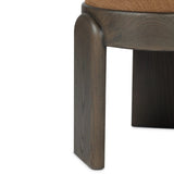 Make a subtle midcentury statement in any space. This unique three-leg accent stool is crafted of brown-finished solid ash and an upholstered ochre seat.As lovers of luxe style at Amethyst, we love the nature inspired Hina Accent Stool - Laughlin Ochre. This item pairs well with other brands such as Ethnicraft and is perfect for coastal homes Amethyst Home provides interior design, new home construction design consulting, vintage area rugs, and lighting in the Seattle metro area.