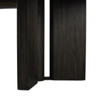 Featuring Huxley Smoked Black Veneer Dining Table by Four Hands at Amethyst Home. A smoked black finish brings character to this substantially sized dining table. Angled panel legs separated by a round cylinder craft a geometric look.
Overall Dimensions: 42.0" L x 100.0 " W x 30.0" H
Materials: Thick Oak Veneer, Solid OakWeight: 239.2 lbs. Amethyst Home provides interior design, new home construction design consulting, vintage area rugs, and lighting in the Charlotte metro area.