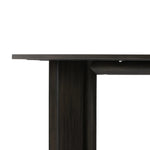 Featuring Huxley Smoked Black Veneer Dining Table by Four Hands at Amethyst Home. A smoked black finish brings character to this substantially sized dining table. Angled panel legs separated by a round cylinder craft a geometric look.
Overall Dimensions: 42.0" L x 100.0 " W x 30.0" H
Materials: Thick Oak Veneer, Solid OakWeight: 239.2 lbs. Amethyst Home provides interior design, new home construction design consulting, vintage area rugs, and lighting in the Los Angeles metro area.