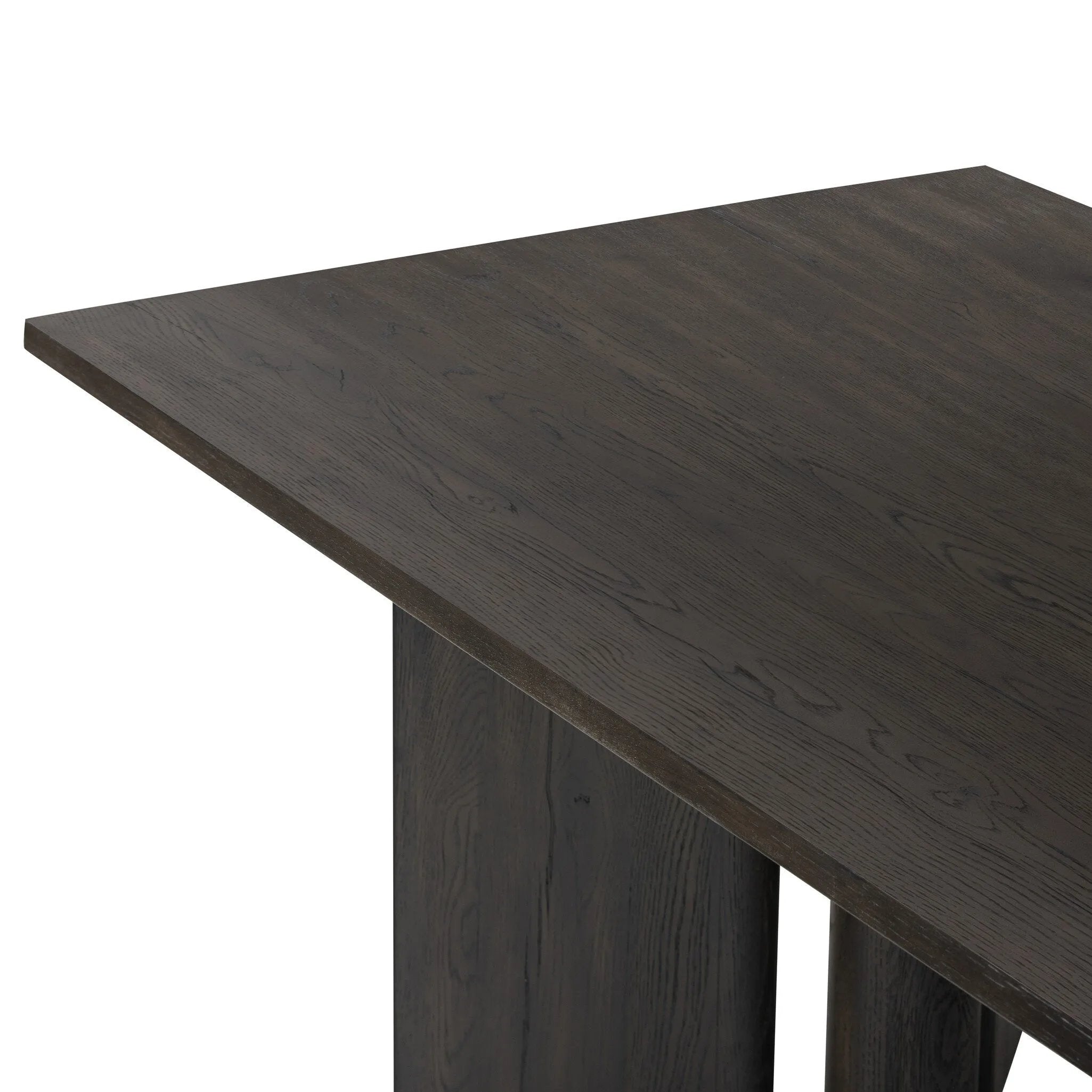 Featuring Huxley Smoked Black Veneer Dining Table by Four Hands at Amethyst Home. A smoked black finish brings character to this substantially sized dining table. Angled panel legs separated by a round cylinder craft a geometric look.
Overall Dimensions: 42.0" L x 100.0 " W x 30.0" H
Materials: Thick Oak Veneer, Solid OakWeight: 239.2 lbs. Amethyst Home provides interior design, new home construction design consulting, vintage area rugs, and lighting in the Miami metro area.