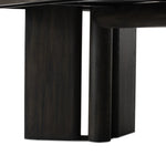 Featuring Huxley Smoked Black Veneer Dining Table by Four Hands at Amethyst Home. A smoked black finish brings character to this substantially sized dining table. Angled panel legs separated by a round cylinder craft a geometric look.
Overall Dimensions: 42.0" L x 100.0 " W x 30.0" H
Materials: Thick Oak Veneer, Solid OakWeight: 239.2 lbs. Amethyst Home provides interior design, new home construction design consulting, vintage area rugs, and lighting in the Nashville metro area.