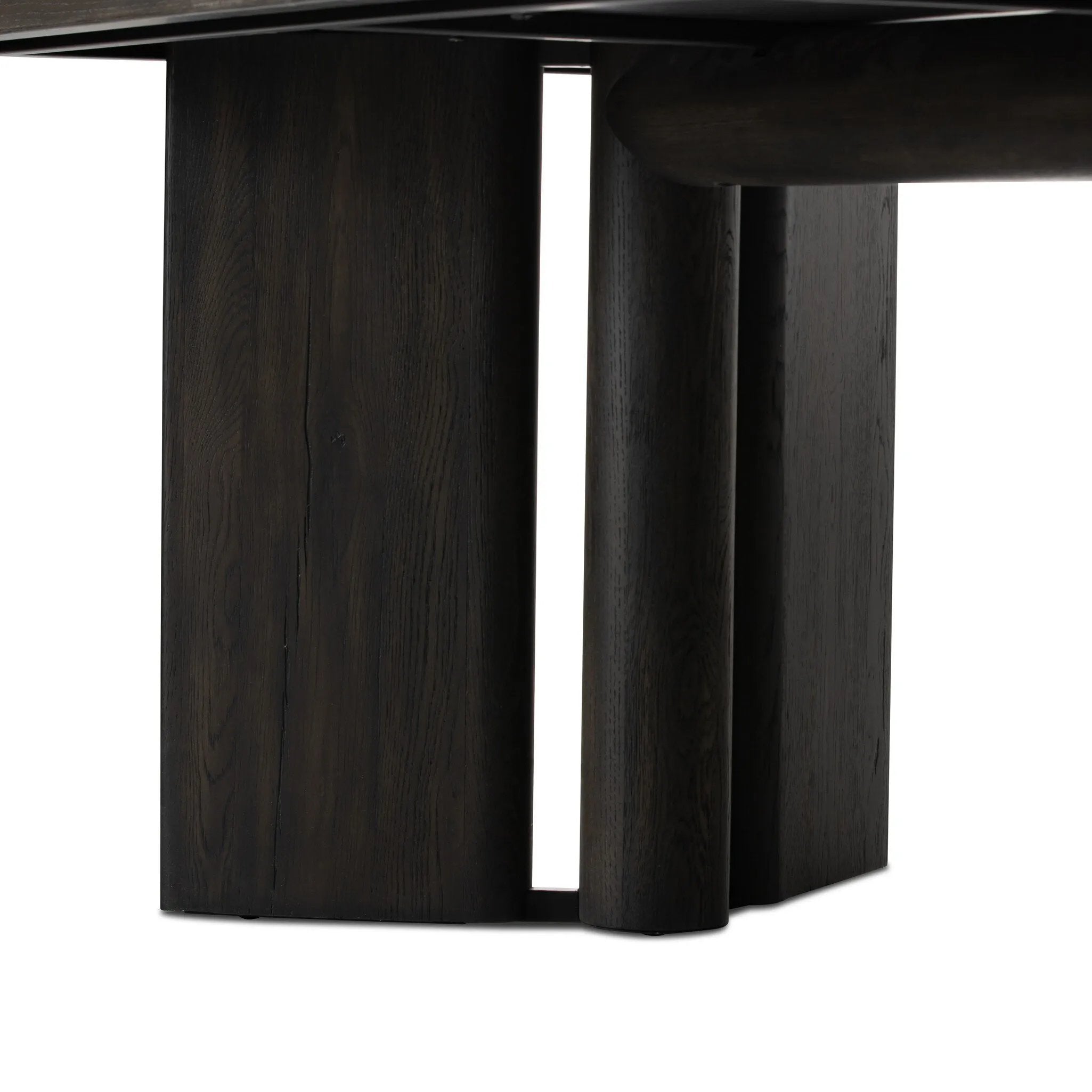 Featuring Huxley Smoked Black Veneer Dining Table by Four Hands at Amethyst Home. A smoked black finish brings character to this substantially sized dining table. Angled panel legs separated by a round cylinder craft a geometric look.
Overall Dimensions: 42.0" L x 100.0 " W x 30.0" H
Materials: Thick Oak Veneer, Solid OakWeight: 239.2 lbs. Amethyst Home provides interior design, new home construction design consulting, vintage area rugs, and lighting in the Nashville metro area.