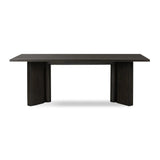 Featuring Huxley Smoked Black Veneer Dining Table by Four Hands at Amethyst Home. A smoked black finish brings character to this substantially sized dining table. Angled panel legs separated by a round cylinder craft a geometric look.
Overall Dimensions: 42.0" L x 100.0 " W x 30.0" H
Materials: Thick Oak Veneer, Solid OakWeight: 239.2 lbs. Amethyst Home provides interior design, new home construction design consulting, vintage area rugs, and lighting in the Washington metro area.