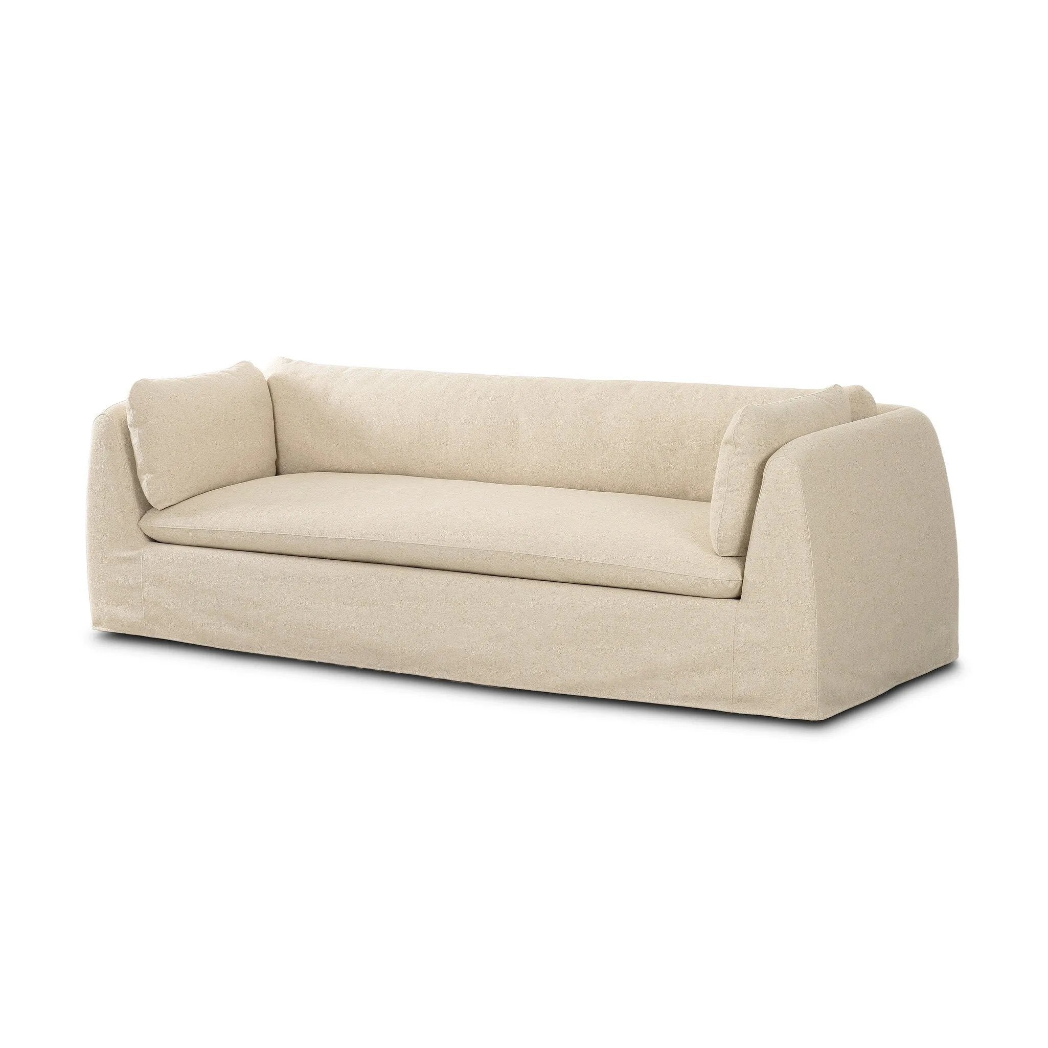 Elevate your everyday with a luxurious twist on the slipcovered sofa. Chunky arms and an A-frame taper feature a fully removable performance slipcover. Performance fabrics are specially created to withstand spills, stains, high traffic and wear, ensuring long-term comfort and unmatched durability Amethyst Home provides interior design, new home construction design consulting, vintage area rugs, and lighting in the Kansas City metro area.