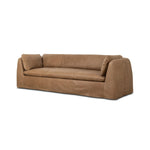 Elevate your everyday with a luxurious twist on the slipcovered sofa. Rich top-grain leather covers wide arms, tapered framing and knife-edge cushioning designed for comfort. Slipcover fully removable Amethyst Home provides interior design, new home construction design consulting, vintage area rugs, and lighting in the Los Angeles metro area.