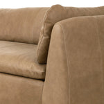 Elevate your everyday with a luxurious twist on the slipcovered sofa. Rich top-grain leather covers wide arms, tapered framing and knife-edge cushioning designed for comfort. Slipcover fully removable Amethyst Home provides interior design, new home construction design consulting, vintage area rugs, and lighting in the Miami metro area.