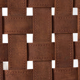Featuring Ignacio Renault Cognac Chair by Four Hands at Amethyst Home. Reviving a vintage-inspired frame, this leather sling chair meets retro character with laid-back comfort. The tan leather sling back, shaped like a shield, adds bold style, while the woven seat provides a supportive, unique seating experience. Crafted from an ash wood frame with dowel c. Amethyst Home provides interior design, new home construction design consulting, vintage area rugs, and lighting in the Alpharetta metro area.