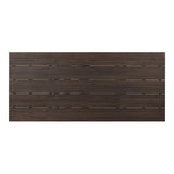 Subtly angled legs meet in a trestle-style stretcher base, pairing with a slatted top for a rustic-style outdoor dining table, also ideal for indoor spaces. Large chamfer details on the base and supports bring softness to FSC®-certified teak. Cover or store inside during inclement weather and when not in use Amethyst Home provides interior design, new home construction design consulting, vintage area rugs, and lighting in the Newport Beach metro area.