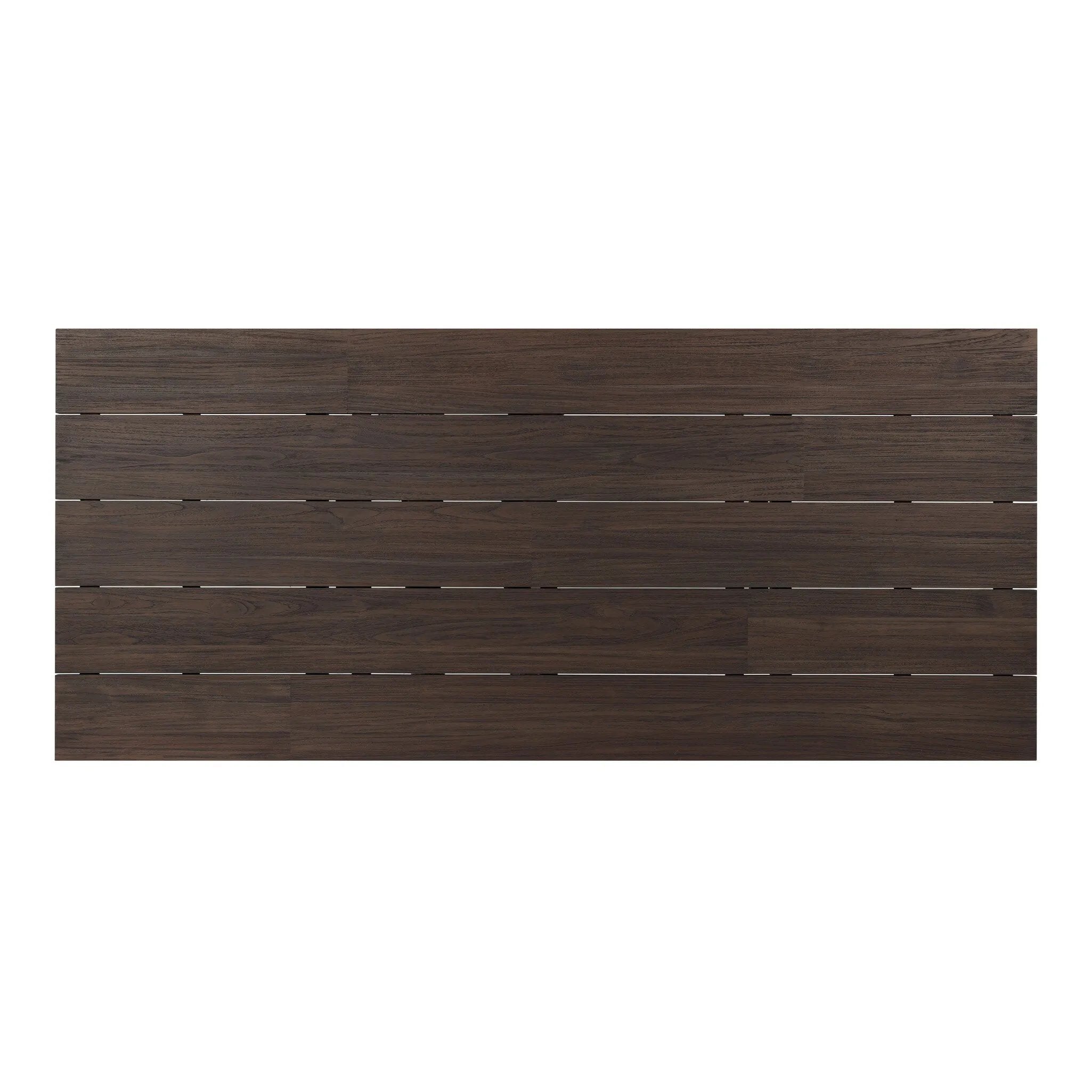 Subtly angled legs meet in a trestle-style stretcher base, pairing with a slatted top for a rustic-style outdoor dining table, also ideal for indoor spaces. Large chamfer details on the base and supports bring softness to FSC®-certified teak. Cover or store inside during inclement weather and when not in use Amethyst Home provides interior design, new home construction design consulting, vintage area rugs, and lighting in the Newport Beach metro area.