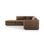 Featuring Ingel Antwerp Cafe 4-Piece Sectional W/ Ottoman by Four Hands at Amethyst Home. Inflated, pillow-inspired cushioning all around brings cozy comfort to the room. High-performance linen offers the best of both worlds on this plush and welcoming sectional.  Inflated arms, feather-fiber blend cushioning, a soft, durable linen fabric and the coordinating . Amethyst Home provides interior design, new home construction design consulting, vintage area rugs, and lighting in the Dallas metro area.
