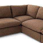 Featuring Ingel Antwerp Cafe 4-Piece Sectional W/ Ottoman by Four Hands at Amethyst Home. Inflated, pillow-inspired cushioning all around brings cozy comfort to the room. High-performance linen offers the best of both worlds on this plush and welcoming sectional.  Inflated arms, feather-fiber blend cushioning, a soft, durable linen fabric and the coordina. Amethyst Home provides interior design, new home construction design consulting, vintage area rugs, and lighting in the Los Angeles metro area.