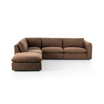 Featuring Ingel Antwerp Cafe 4-Piece Sectional W/ Ottoman by Four Hands at Amethyst Home. Inflated, pillow-inspired cushioning all around brings cozy comfort to the room. High-performance linen offers the best of both worlds on this plush and welcoming sectional.  Inflated arms, feather-fiber blend cushioning, a soft, durable linen fabric and the coordi. Amethyst Home provides interior design, new home construction design consulting, vintage area rugs, and lighting in the Winter Garden metro area.