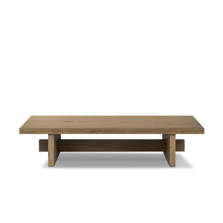 Isaac Rubbed Light Oak Coffee Table | shipping 02/27/2026
