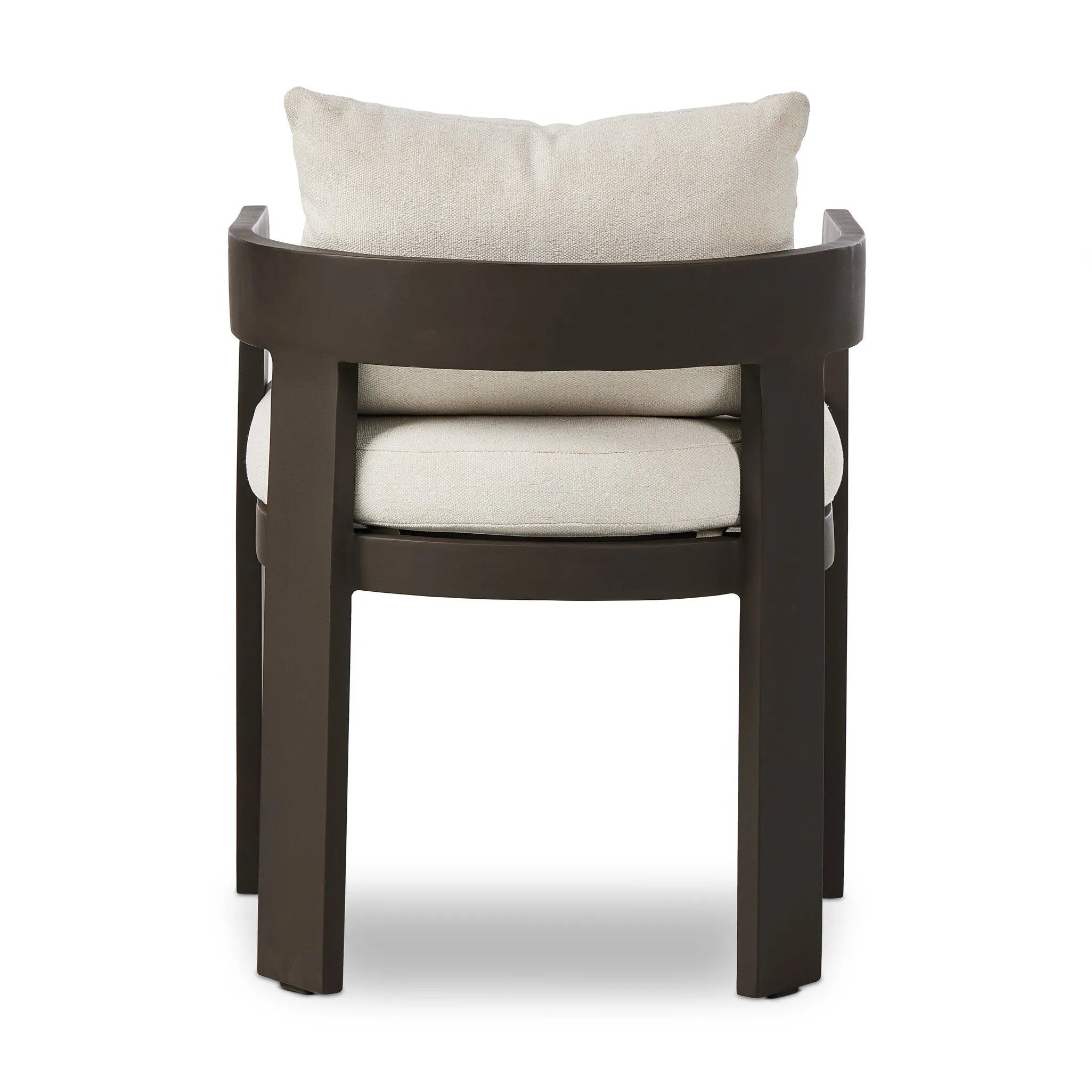 Featuring Jackson Alessi Linen Outdoor Metal Dining Chair by Four Hands at Amethyst Home. Introducing the Jackson Alessi Linen Outdoor Metal Dining Chair, the perfect addition to your outdoor space. Crafted with durable metal and coated in a sleek linen finish, this dining chair combines style and functionality. With its comfortable design, it's the perf. Amethyst Home provides interior design, new home construction design consulting, vintage area rugs, and lighting in the Laguna Beach metro area.
