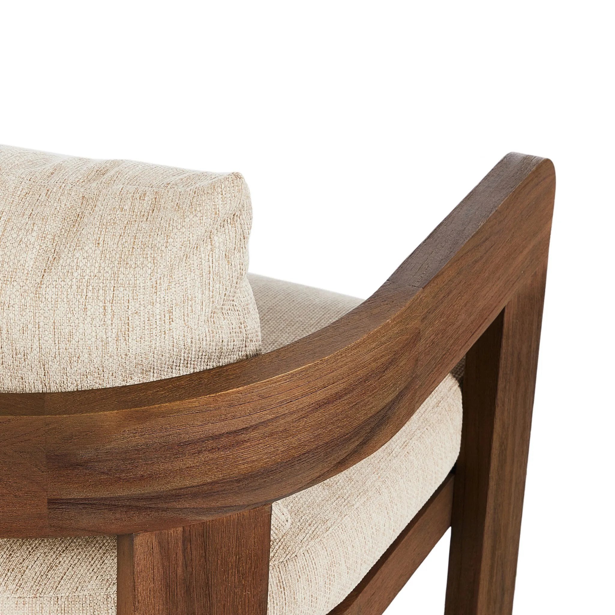 Featuring Jackson Ellor Beige Outdoor Dining Chair by Four Hands at Amethyst Home. Introduce comfort and style to your outdoor dining space with the Jackson Ellor Beige Outdoor Dining Chair. With its sleek design and durable construction, this dining chair offers 100% comfort and support, making it the perfect addition to any patio, deck, or garden dining s. Amethyst Home provides interior design, new home construction design consulting, vintage area rugs, and lighting in the Charlotte metro area.