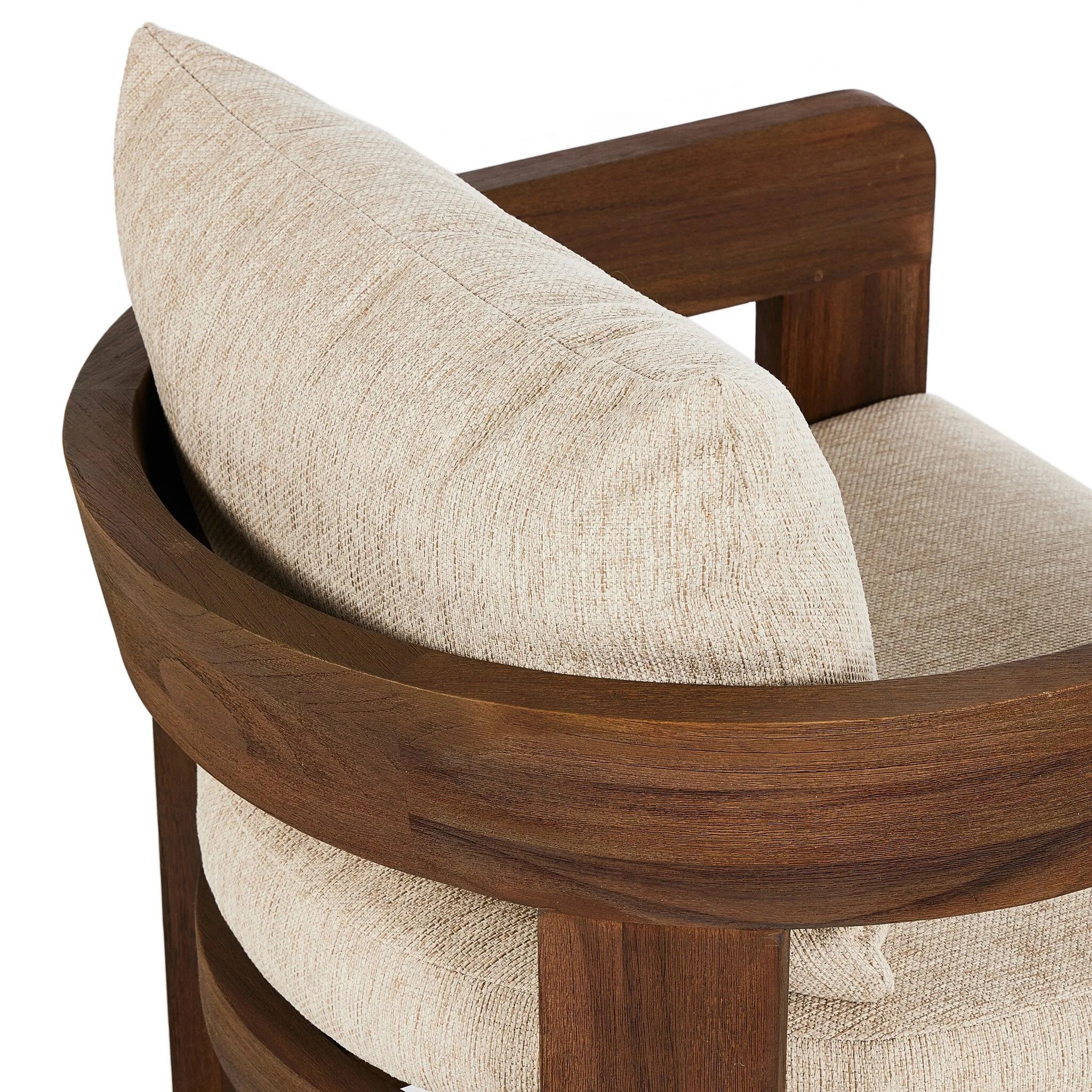 Featuring Jackson Ellor Beige Outdoor Dining Chair by Four Hands at Amethyst Home. Introduce comfort and style to your outdoor dining space with the Jackson Ellor Beige Outdoor Dining Chair. With its sleek design and durable construction, this dining chair offers 100% comfort and support, making it the perfect addition to any patio, deck, or garden dining. Amethyst Home provides interior design, new home construction design consulting, vintage area rugs, and lighting in the Kansas City metro area.